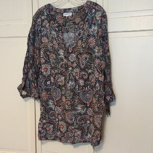 Anthropologie Paisley Tunic Top - Multicolor